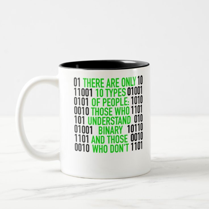 coffee mug there are only 10 types of people binary